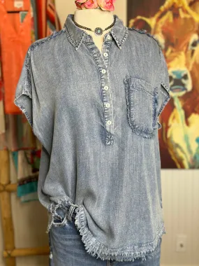 The Danville Denim Top