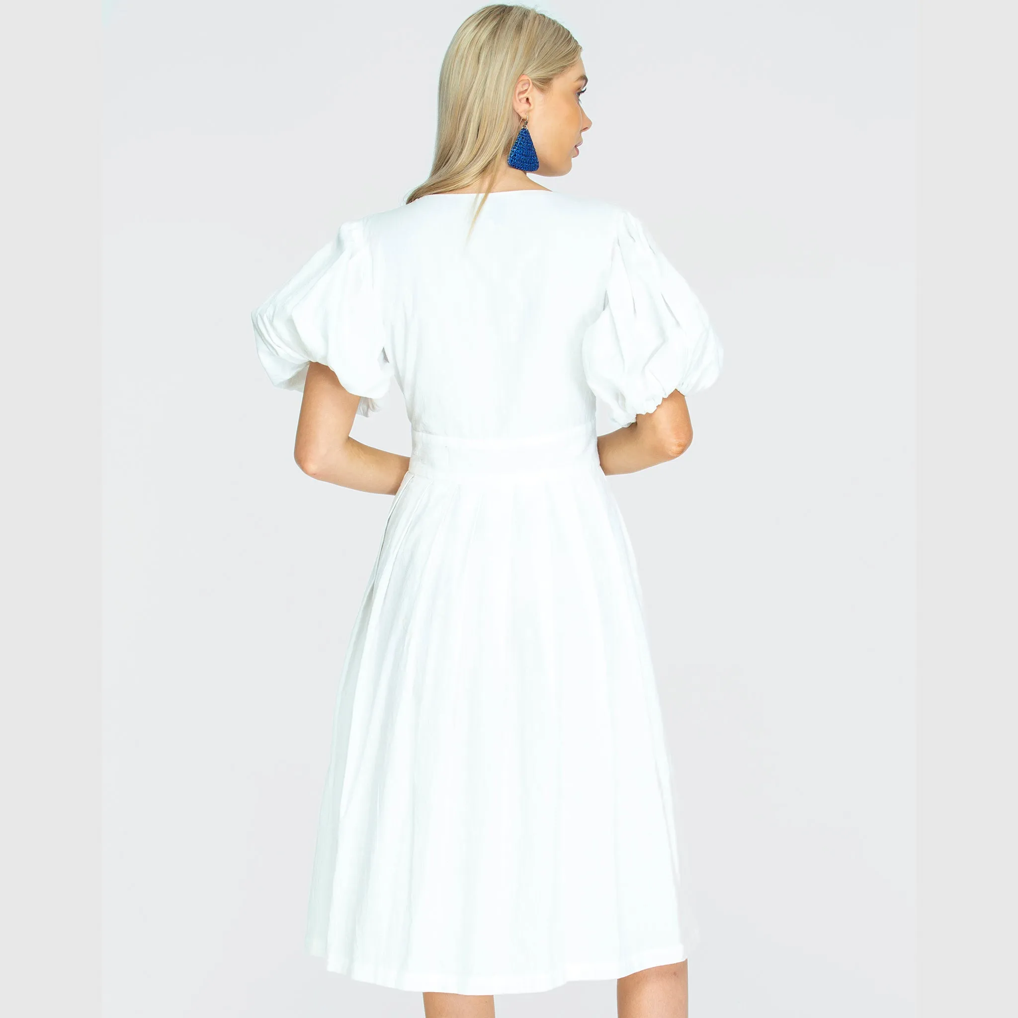 THE JAIME MIDI DRESS - WHITE