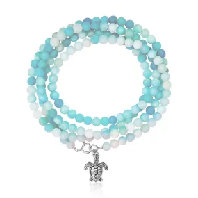 Turtle Tracks Amazonite Wrap Bracelet - Support Conservation in Borneo