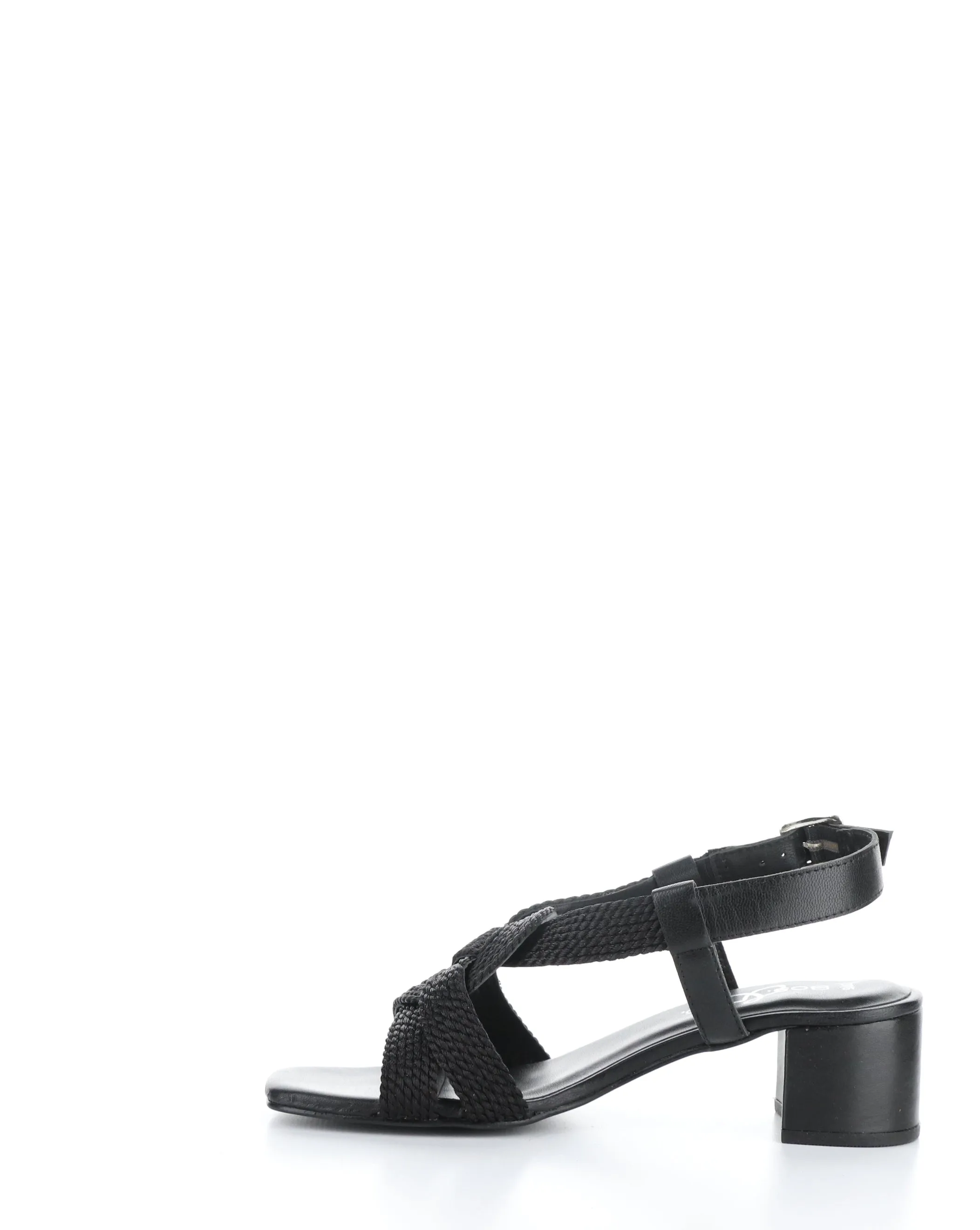 UPBEAT BLACK Buckle Sandals