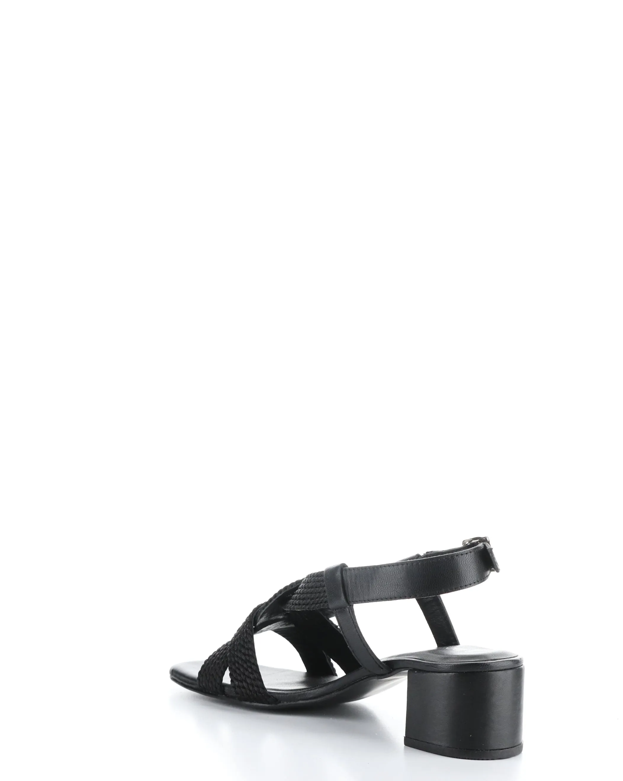 UPBEAT BLACK Buckle Sandals