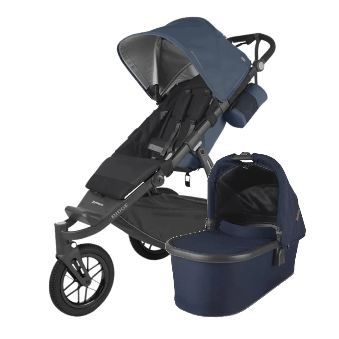 UPPAbaby Ridge All-Terrain Pushchair and Carrycot - Reggie/Noa