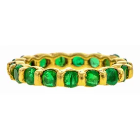 Vintage Emerald Eternity Band