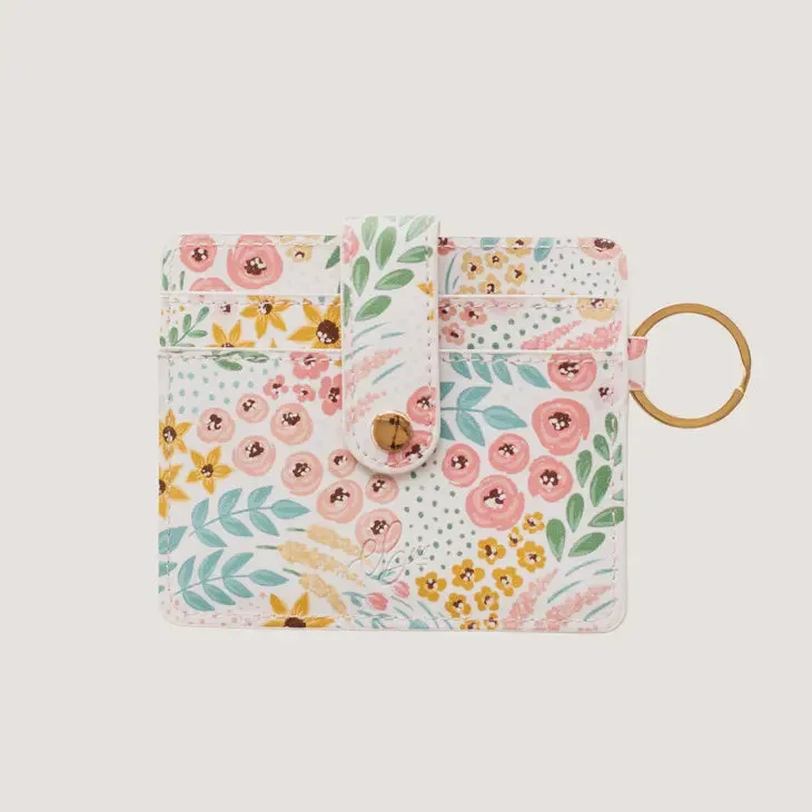 White Floral Wallet