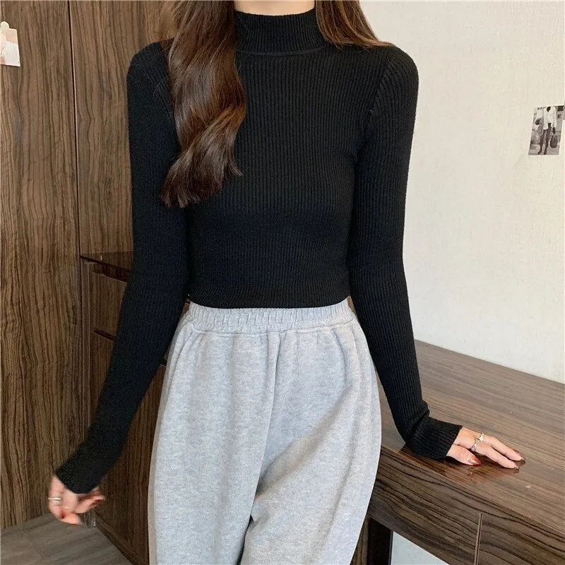 Women Turtleneck Vintage Sweater