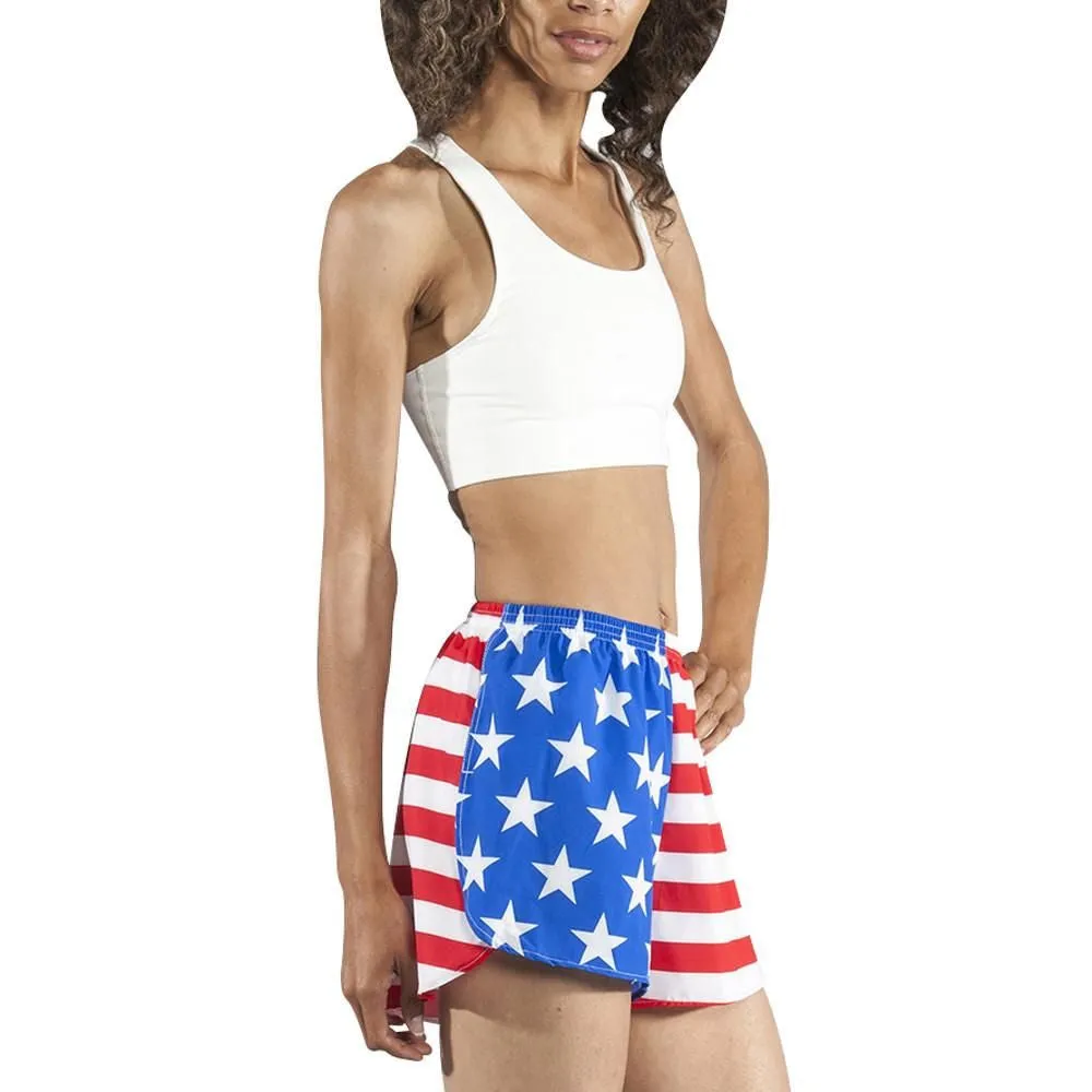 Women's 1.5" Stretch Printed Split Trainer- American Flag