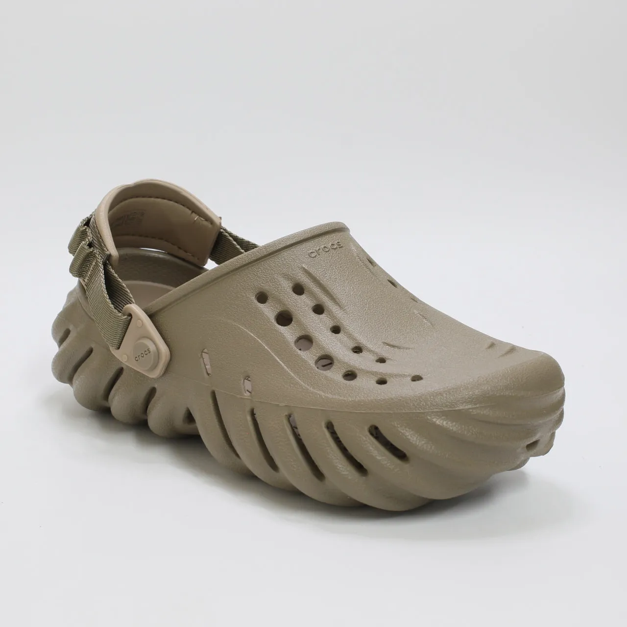 Womens Crocs Echo Clogs Khaki