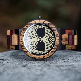 Wooden Viking Watch YGGDRASIL